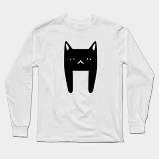 Black Cute Cartoon Cat Long Sleeve T-Shirt